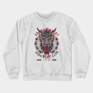 Krampus Survivors Club - Creepy Tattoo Style - Christmas Holiday Design Crewneck Sweatshirt